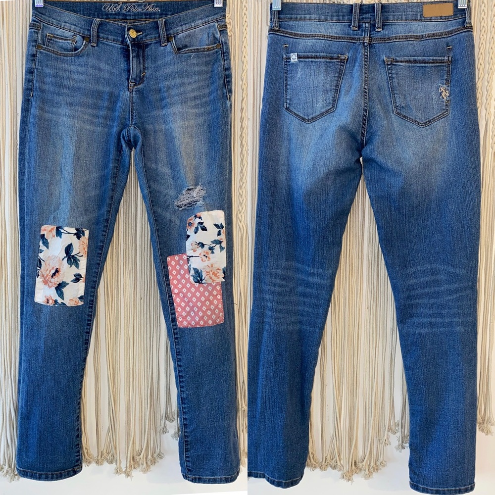 Polo Ralph Lauren Patchwork McAllen Boyfriend jeans.
Discontinued Dead-stock .